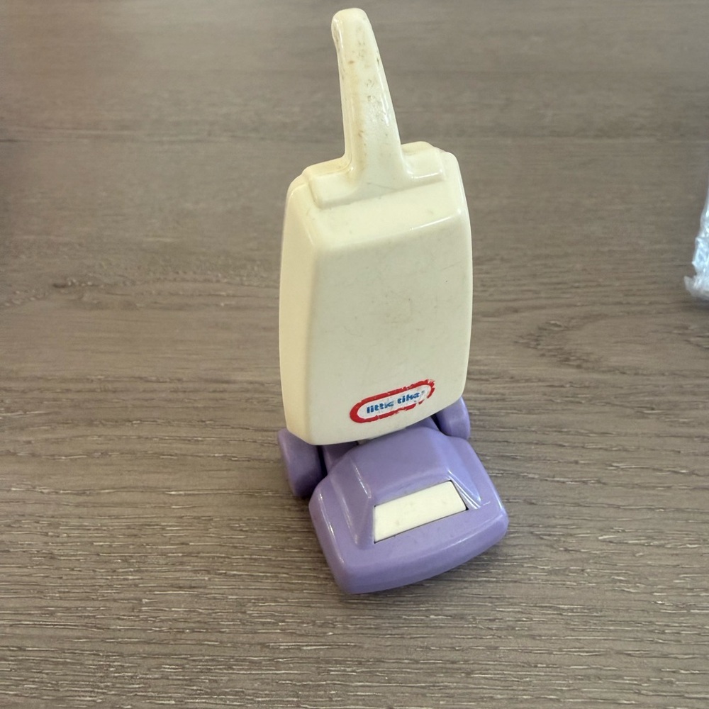 Little Tikes Cream and Purple Toy Vacuum